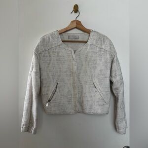 Zara Light Gray Bomber Jacket